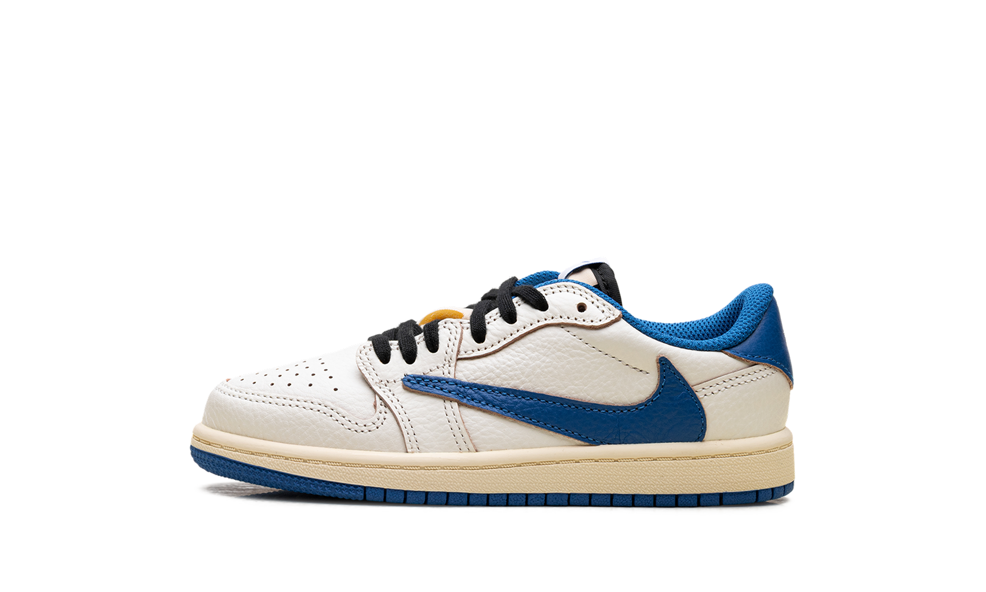 Air Jordan 1 Retro Low OG SP Fragment x Travis Scott Sail Military Blue (PS)