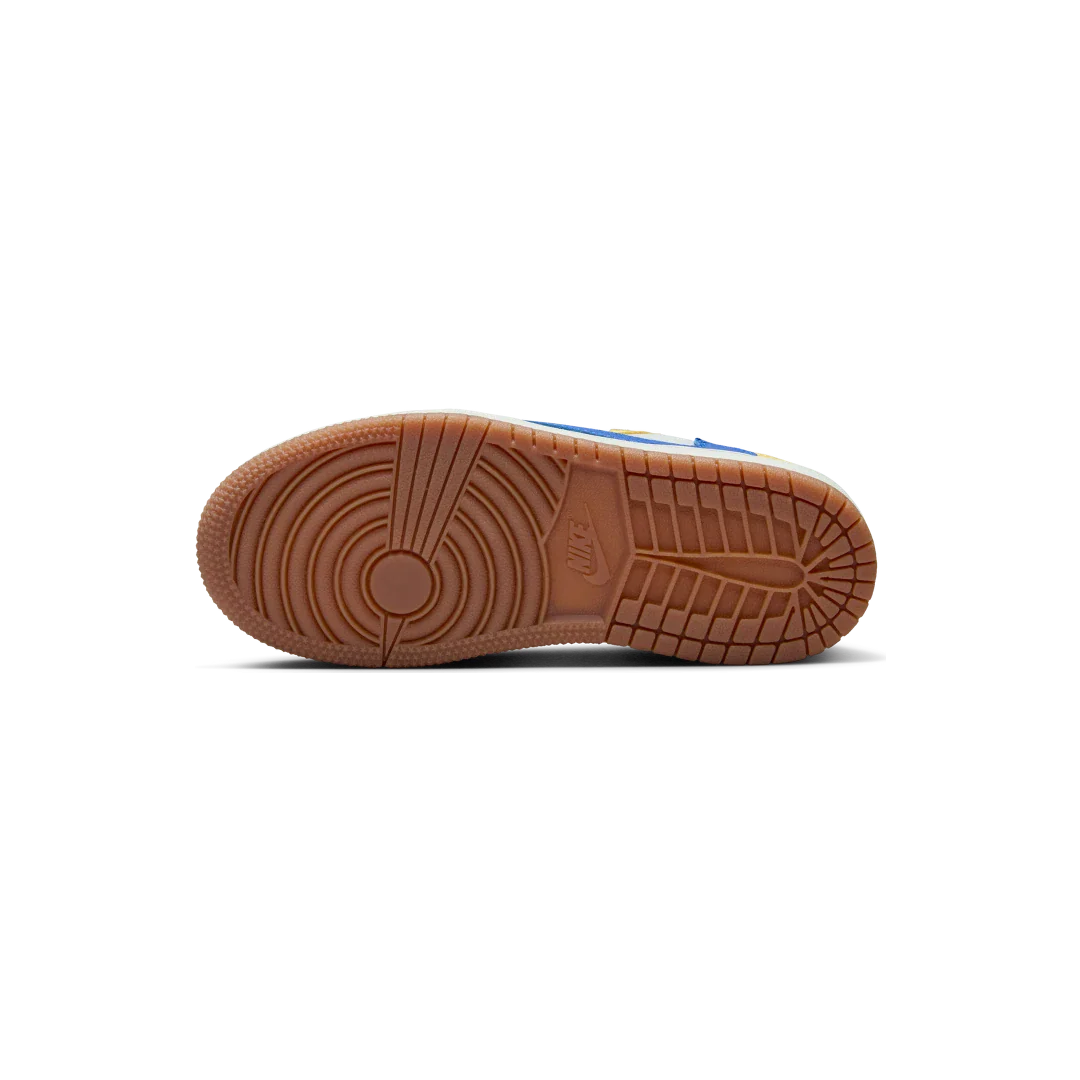 Air Jordan 1 Retro Low OG SP Travis Scott Canary (PS), Canary/Racer Blue/Light Silver/Gum Medium Brown (DZ5909-700)