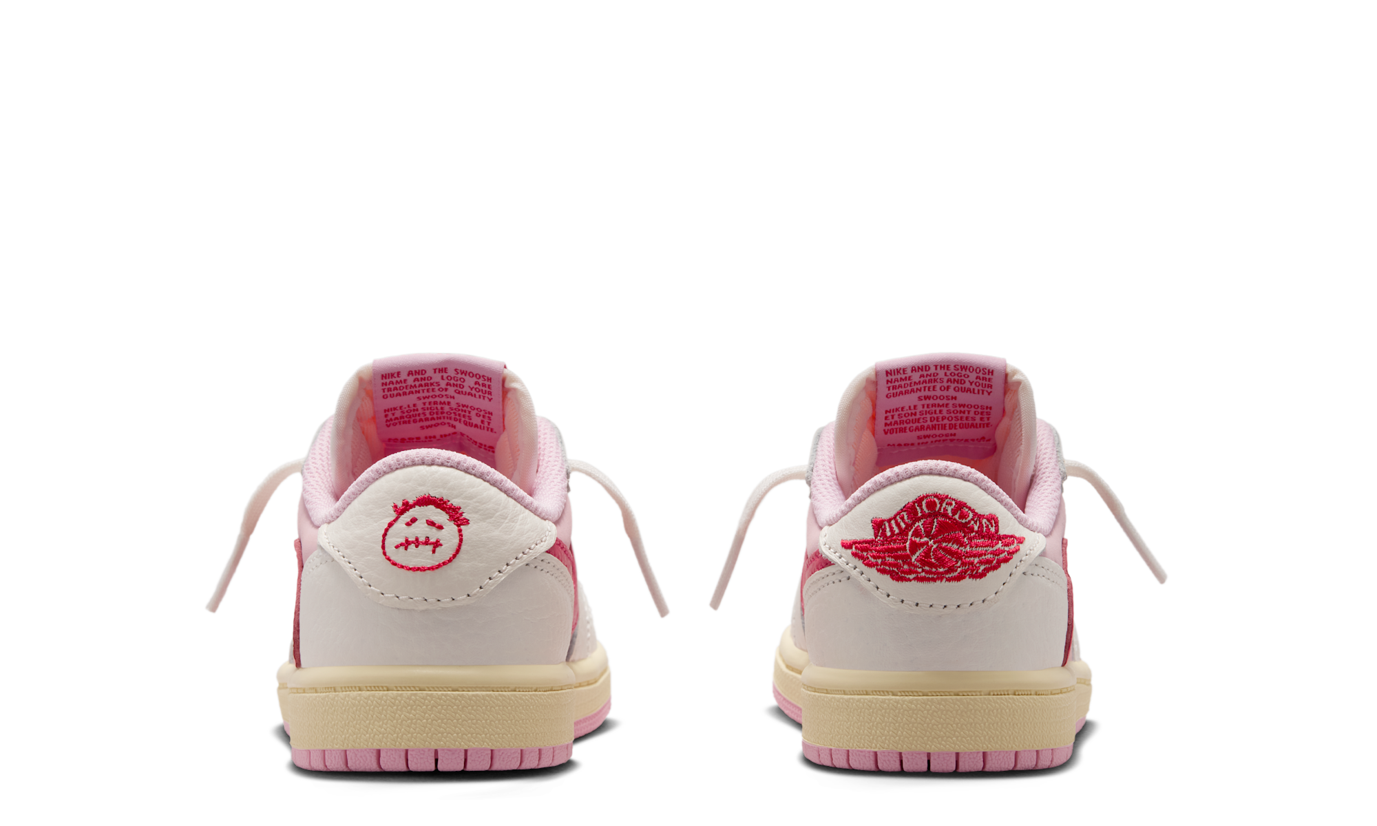 Air Jordan 1 Retro Low OG SP Travis Scott Sail Tropical Pink (PS)