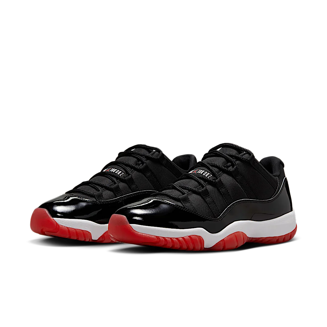 Air Jordan 11 Retro Low Bred (2025), Black/White-Varsity Red (FV5104-006)