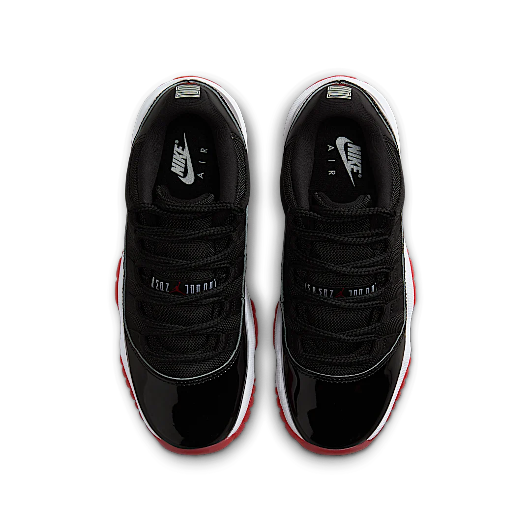 Air Jordan 11 Retro Low Bred (2025), Black/White-Varsity Red (FV5121-006)