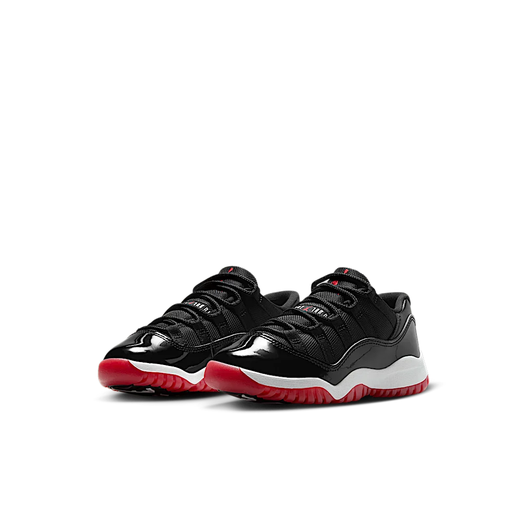 Air Jordan 11 Retro Low Bred (PS) (2025), Black/White-Varsity Red (FV5116-006)