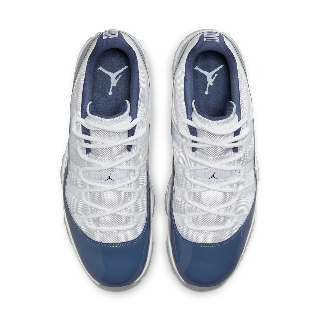 Air Jordan 11 Retro Low Diffused Blue, White/Midnight Navy/Diffused Blue/Football Grey (FV5121-104 / FQ7720-103)