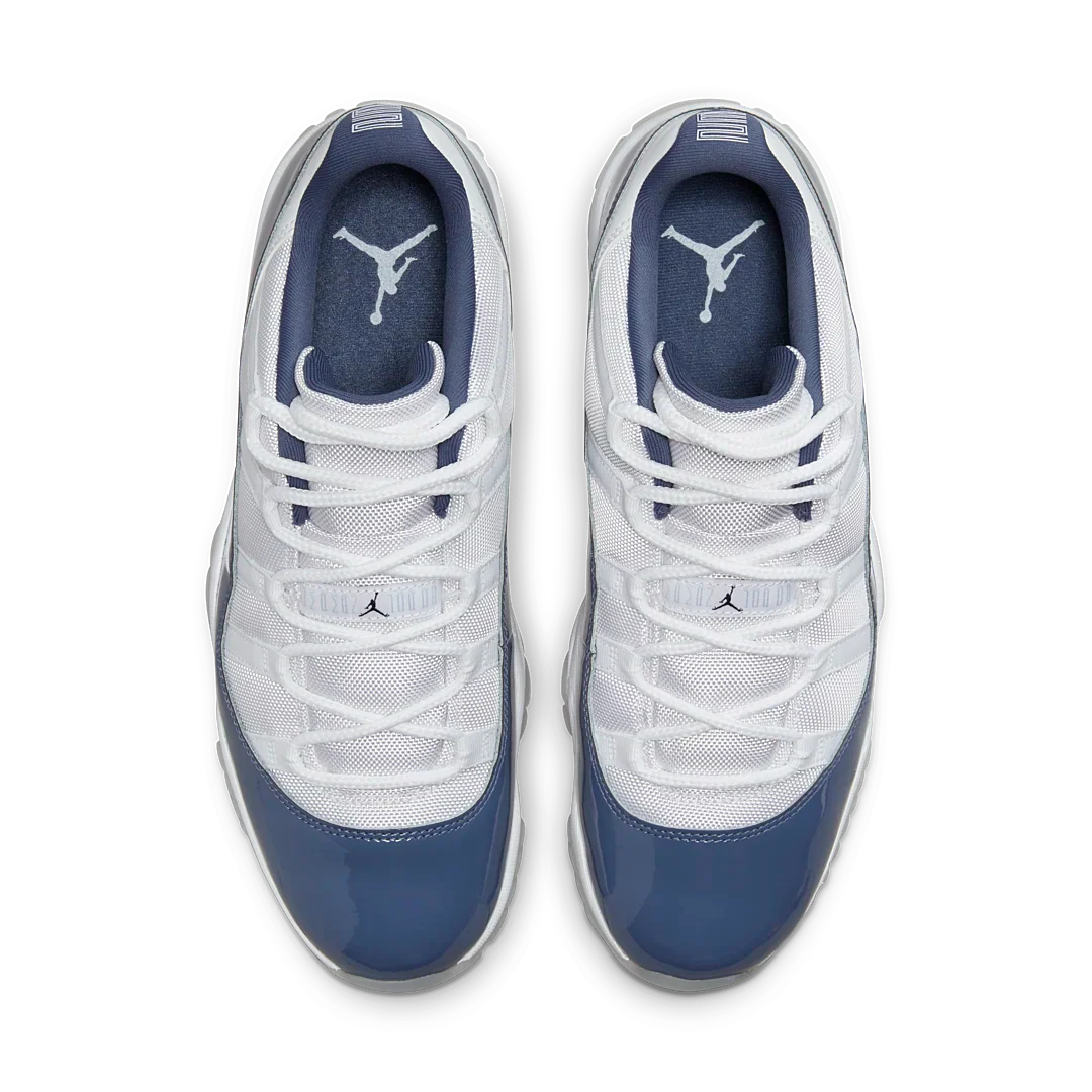 Air Jordan 11 Retro Low Diffused Blue, White/Midnight Navy/Diffused Blue/Football Grey (FV5104-104)