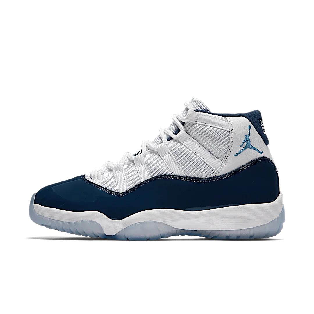 Air Jordan 11 Retro UNC Win Like 82, White/University Blue-Midnight Navy (378037-123)