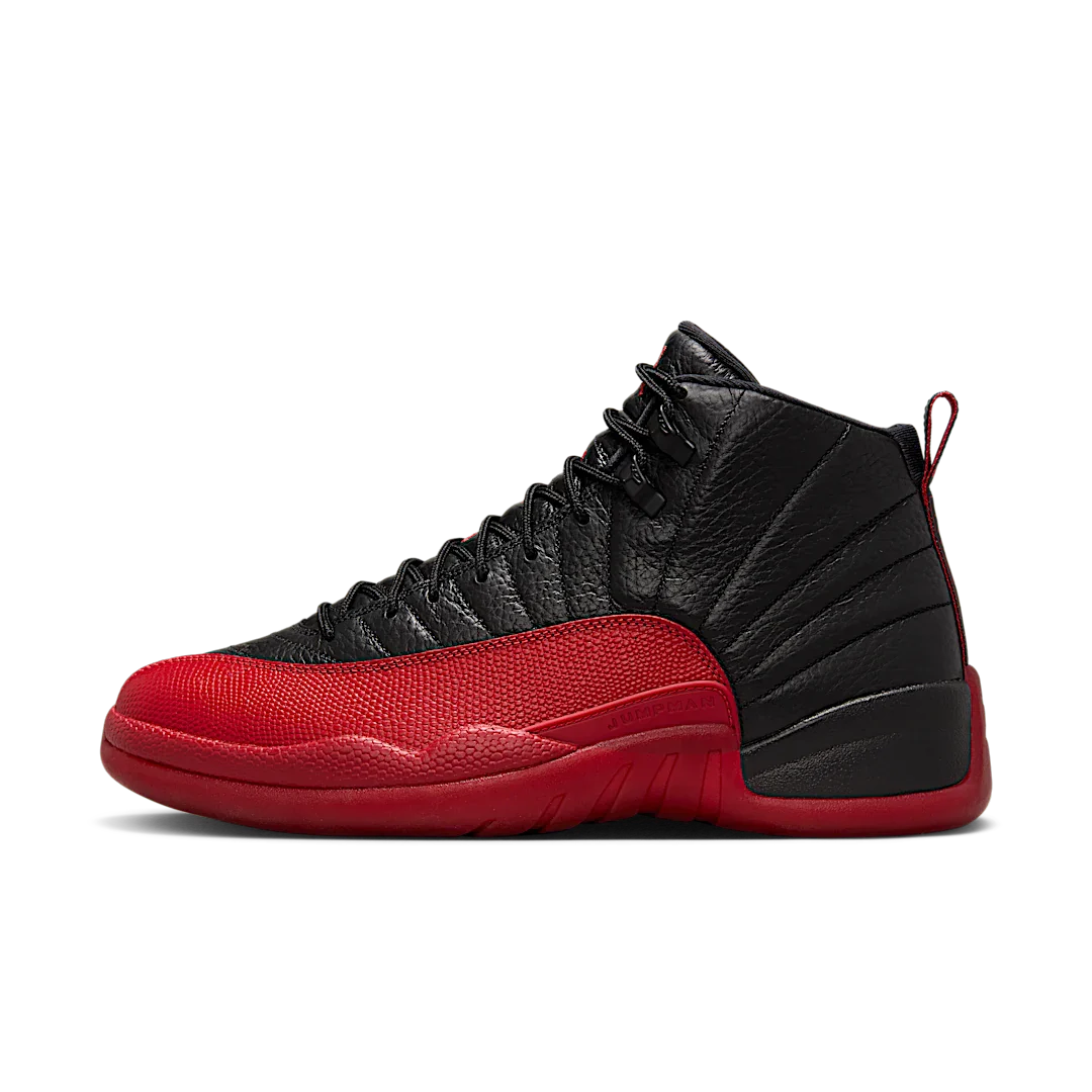 Air Jordan 12 Retro Flu Game (2025), Black/Varsity Red (CT8013-002 / 153265-002)