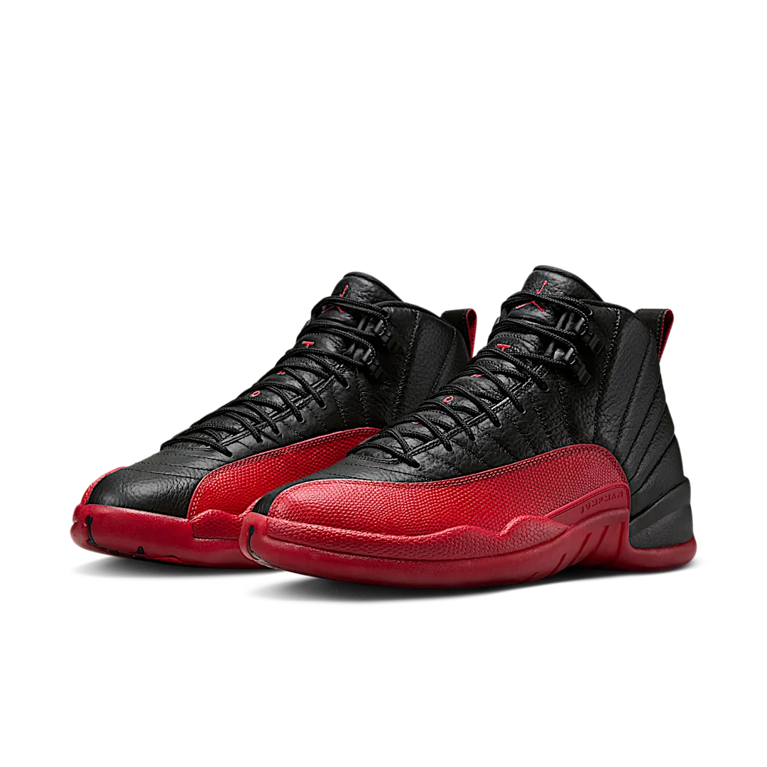 Air Jordan 12 Retro Flu Game (2025), Black/Varsity Red (CT8013-002 / 153265-002)