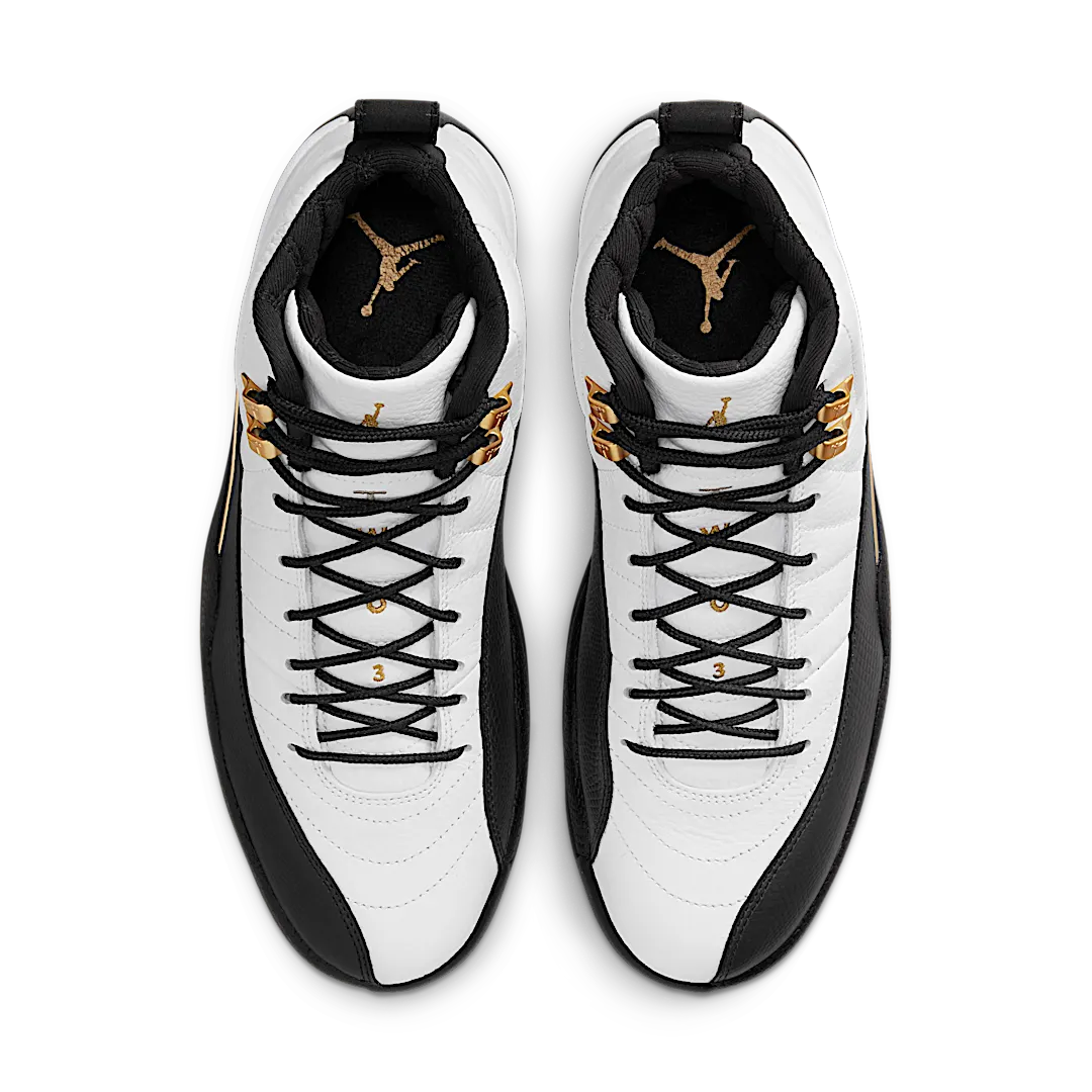 Air Jordan 12 Retro Royalty Taxi, White/Black-Metallic Gold (CT8013-170 / 153265-170)