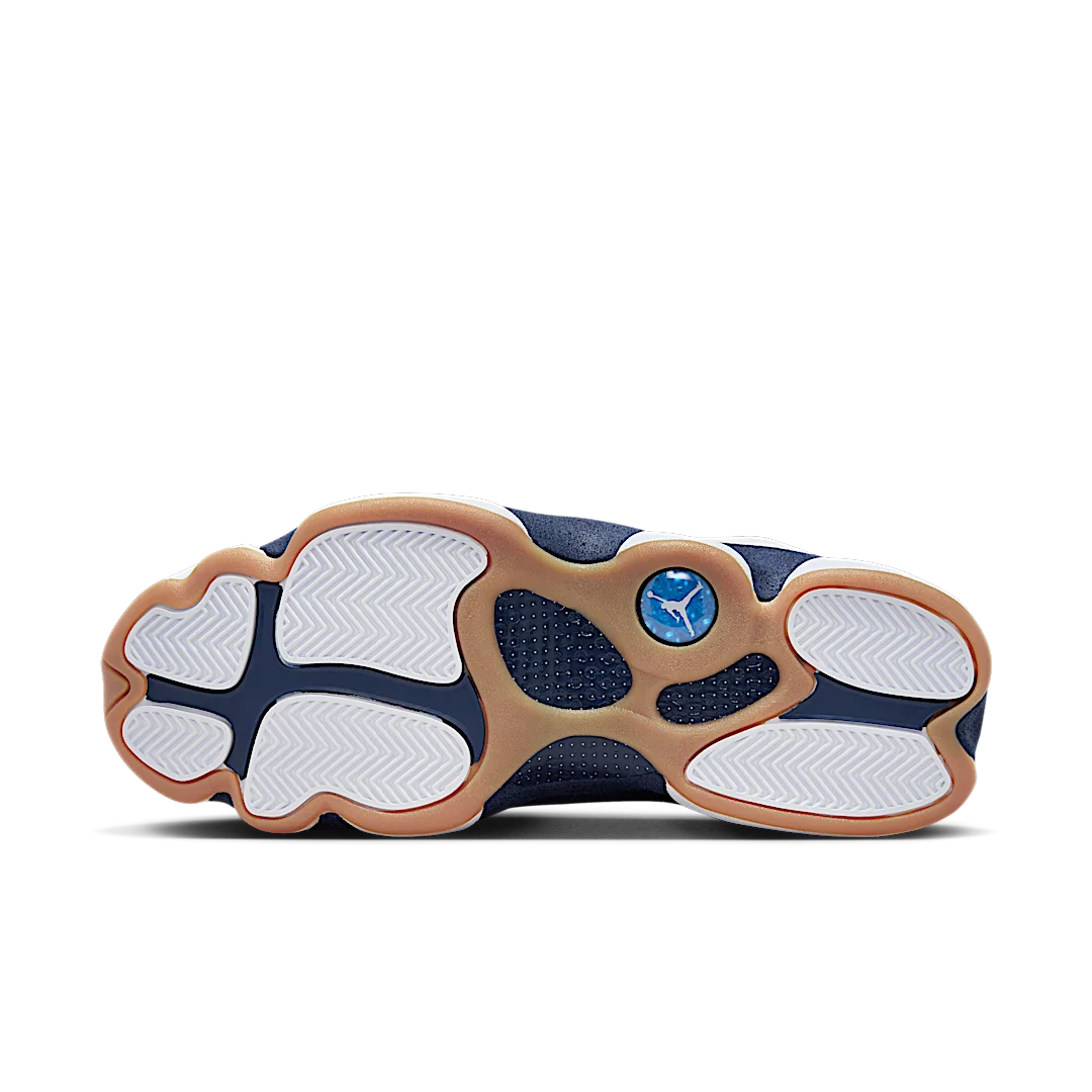 Air Jordan 13 Retro Midnight Navy, White/Midnight Navy/Gum Light Brown (414571-140)