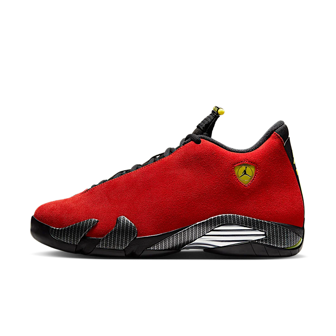 Air Jordan 14 Retro Ferrari (2025), Challenge Red/Black-Vibrant Yellow-Anthracite (IF5015-600)