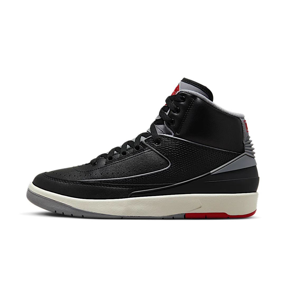 Air Jordan 2 Retro Black Cement, Black/Cement Grey/Fire Red/Sail (DR8884-001)
