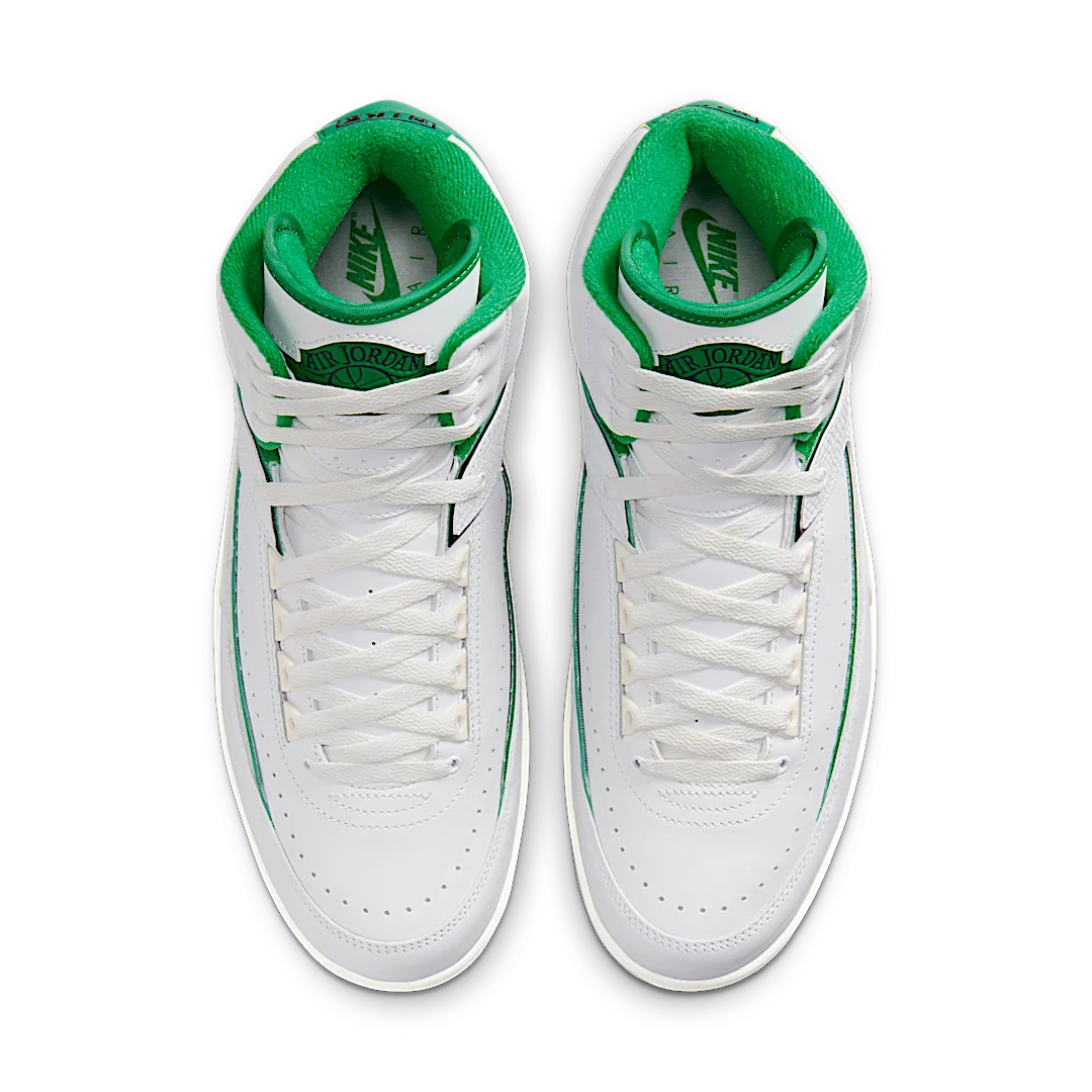 Air Jordan 2 Retro Lucky Green, White/Lucky Green/Sail/Light Steel Grey (DR8884-103 / DQ8562-103)