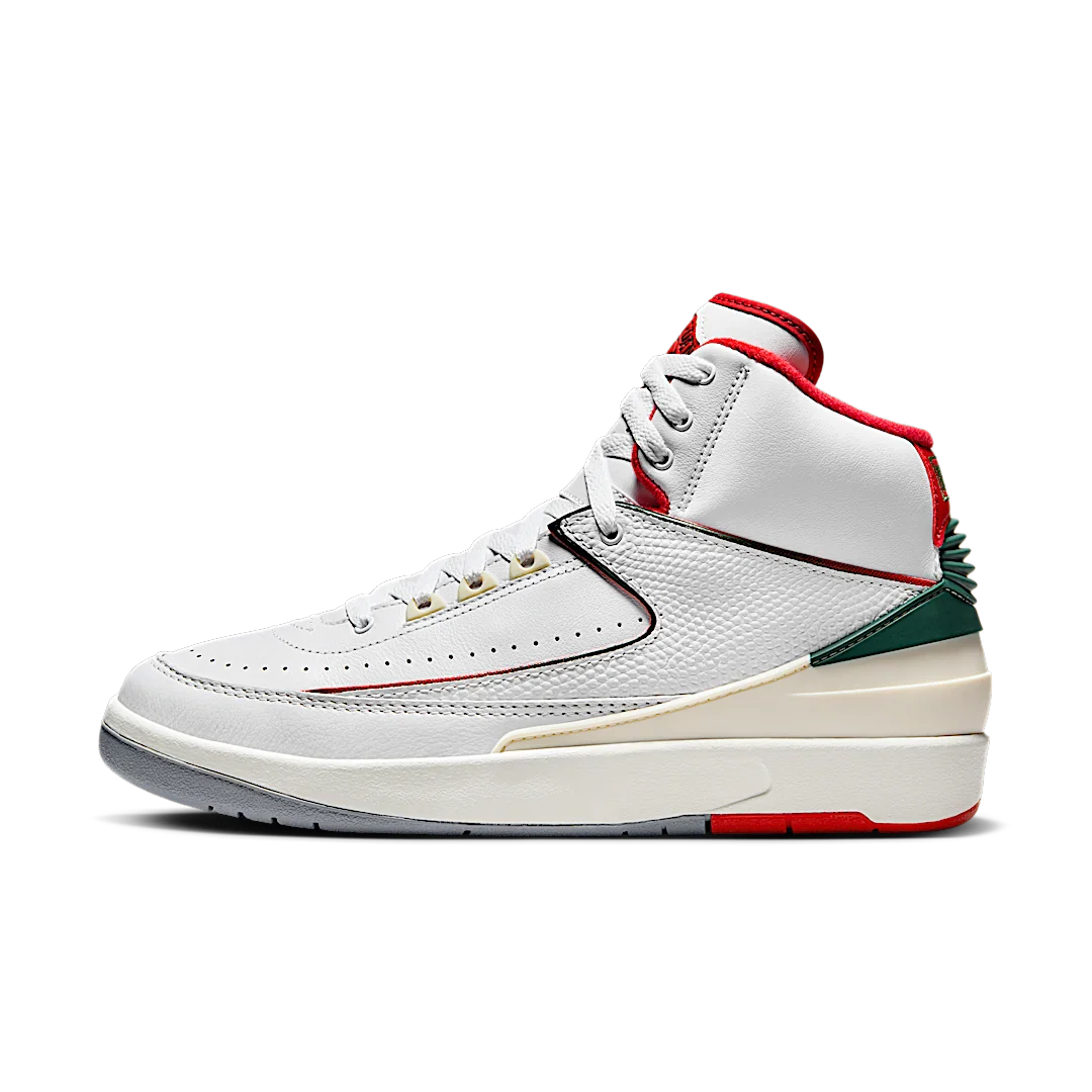 Air Jordan 2 Retro Origins, White/Fire Red-Fir-Sail-Cement Grey (DR8884-101 / DQ8562-101)