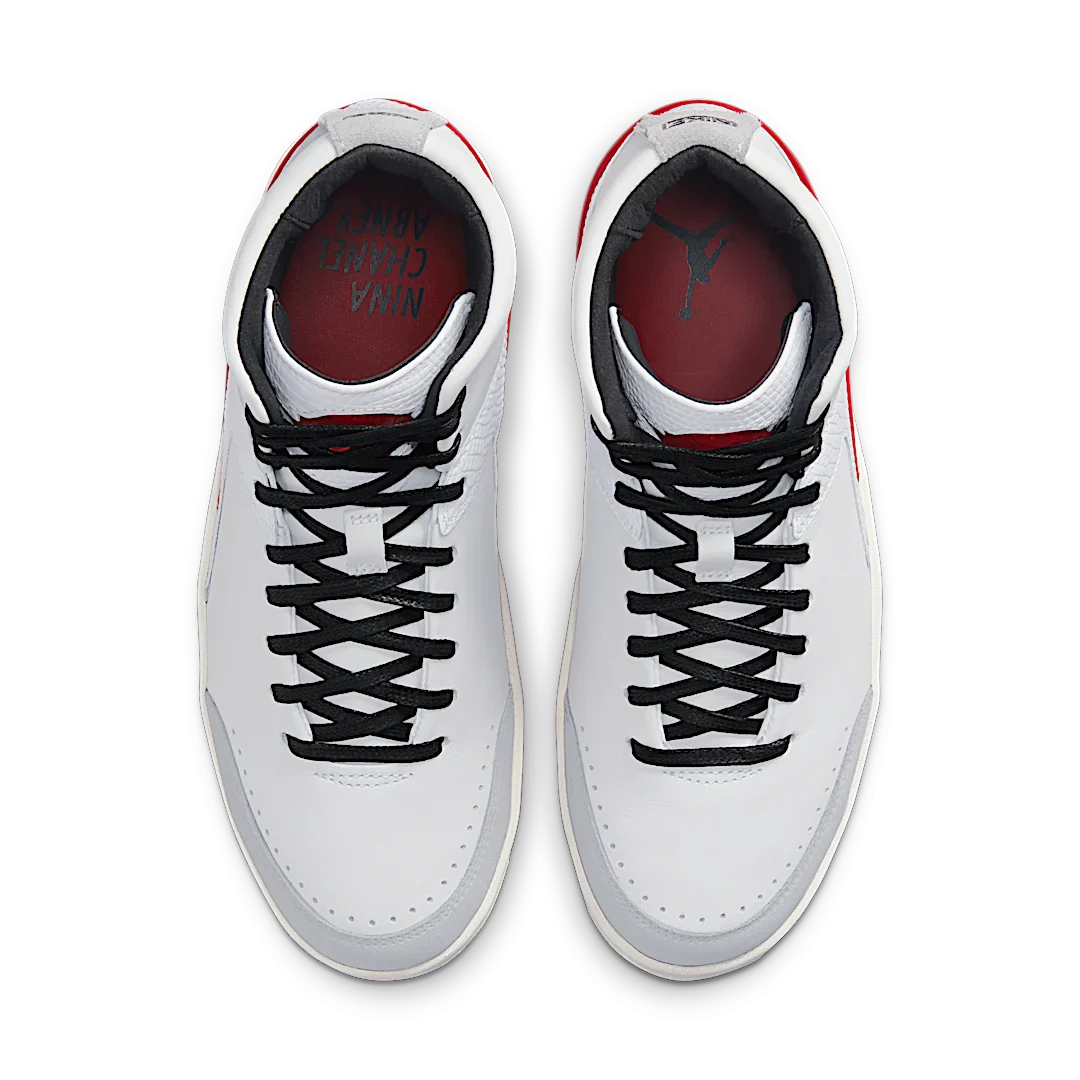 Air Jordan 2 Retro SE Nina Chanel Abney, White/Gym Red-Gym Red-Sail-Black (DQ0558-160)