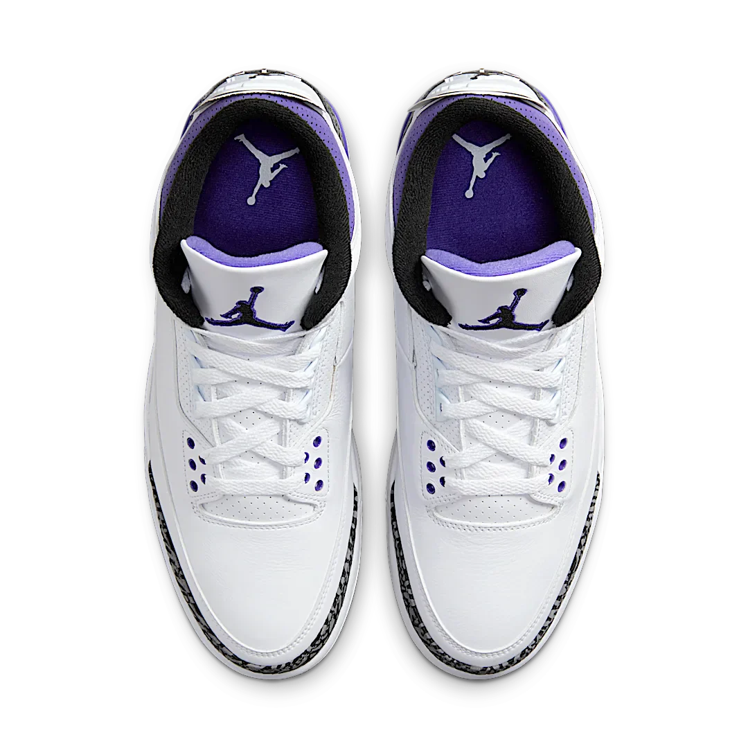 Air Jordan 3 Retro Dark Iris, White/Black/Dark Iris/Cement Grey (CT8532-105 / DM0967-105)