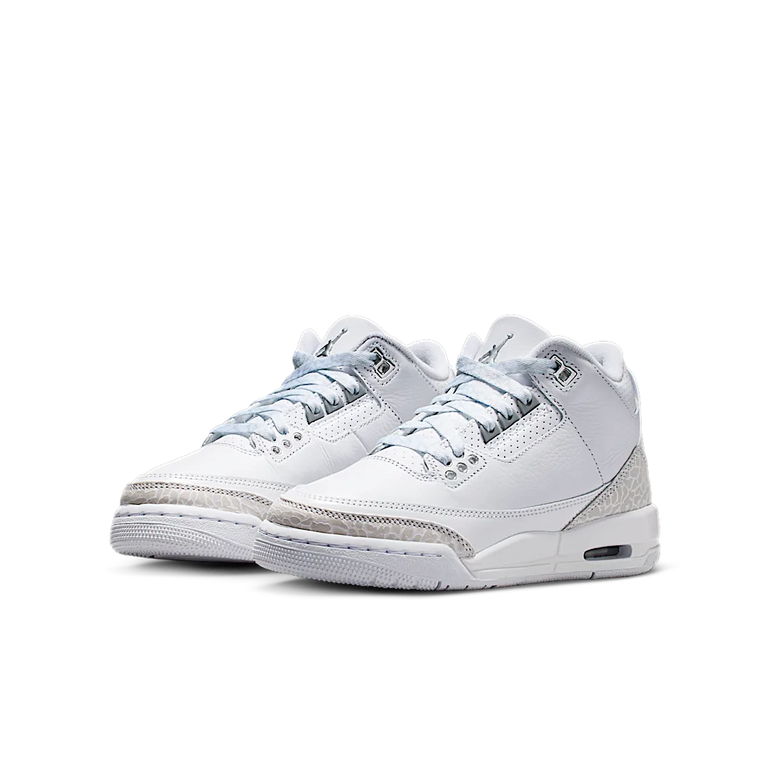 Air Jordan 3 Retro Pure Money (2025), White/White/Metallic Silver (DM0967-111)