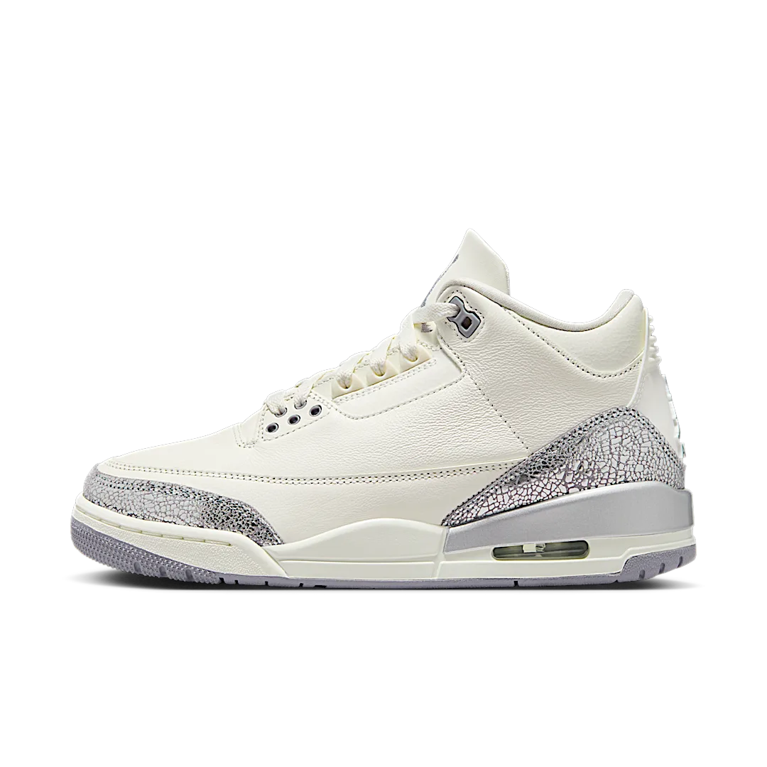 Air Jordan 3 Retro Sail Cement Grey, Sail/Cement Grey/Metallic Silver (CK9246-100)