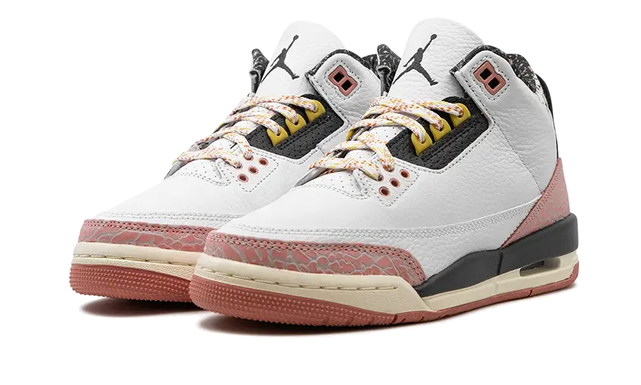 Air Jordan 3 Retro Vintage Floral, White/Anthracite-Red Stardust-Sail-Saturn Gold (441140-100)