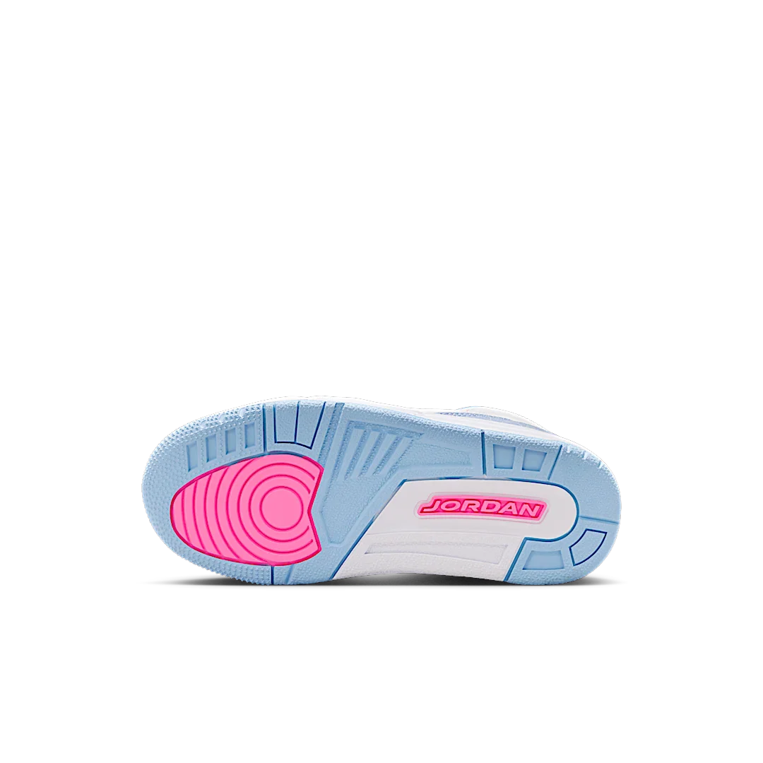 Air Jordan 3 Retro White Cobalt Bliss (PS), White/Cobalt Bliss/Football Grey/Pink Glow (HQ0783-101)