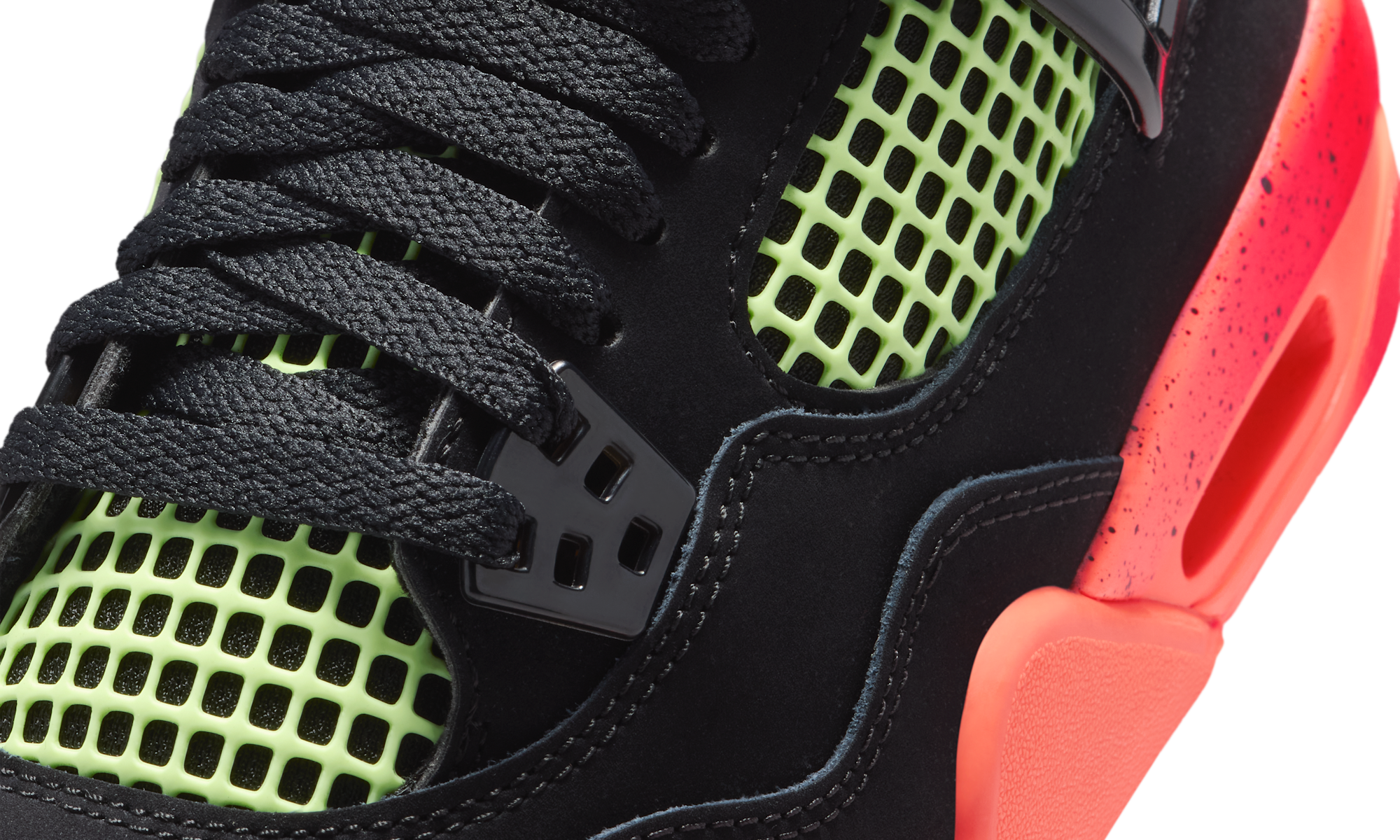 Air Jordan 4 Retro Black Bright Mango Barely Volt Infrared 23