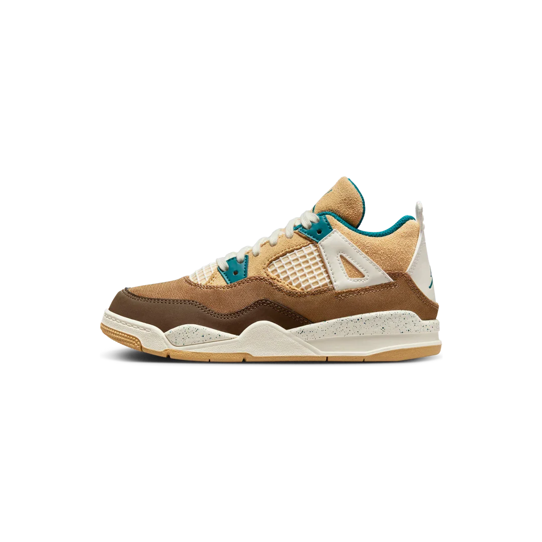 Air Jordan 4 Retro Cacao Wow (PS), Cacao Wow/Geode Teal/Ale Brown/Twine/Sail/Luminous Green (FB2213-200)