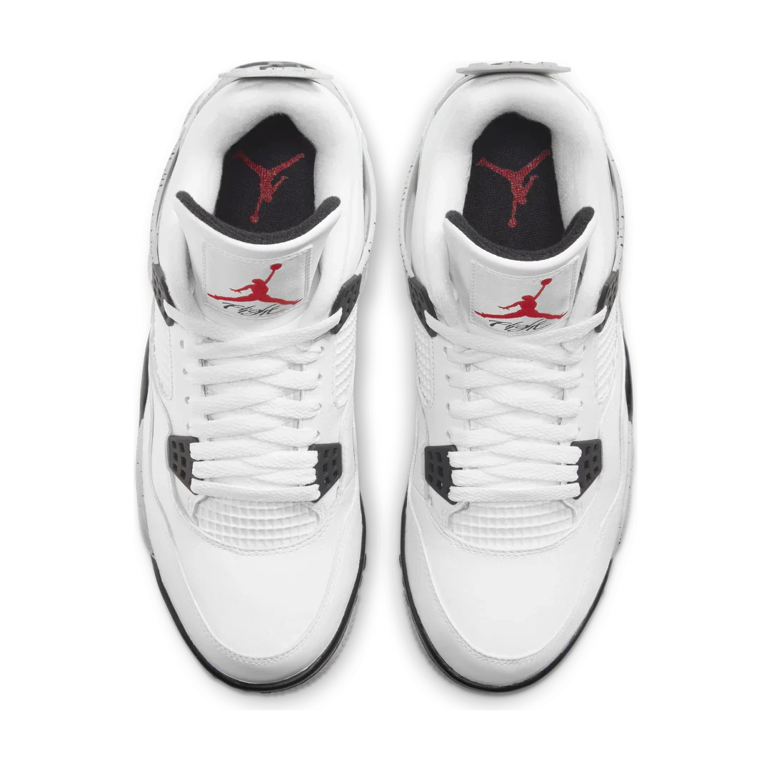 Air Jordan 4 Retro Golf White Cement, White/Tech Grey-Black-Fire Red (CU9981-100)