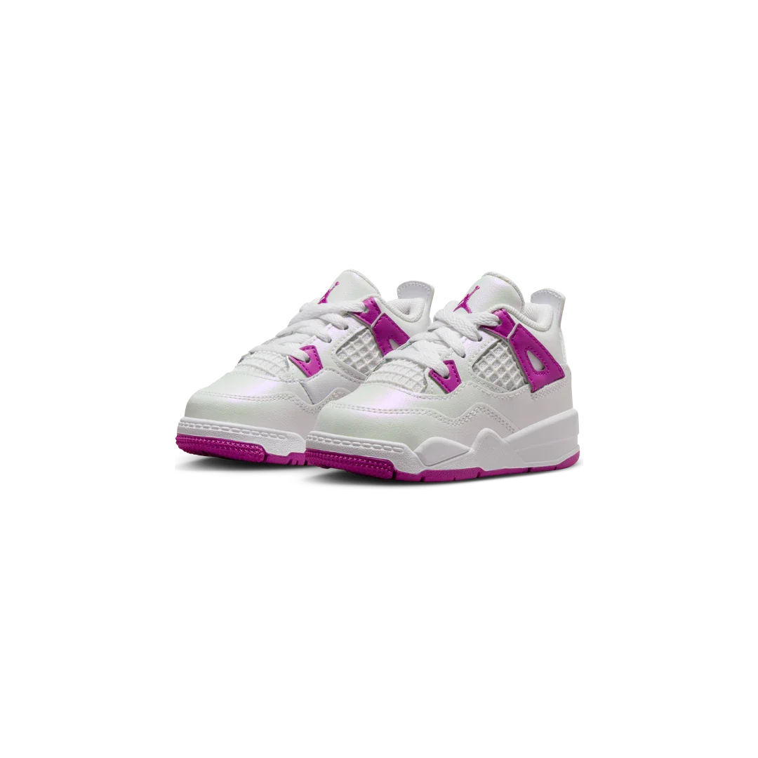 Air Jordan 4 Retro Hyper Violet (TD), White/Hyper Violet (FQ1313-151)