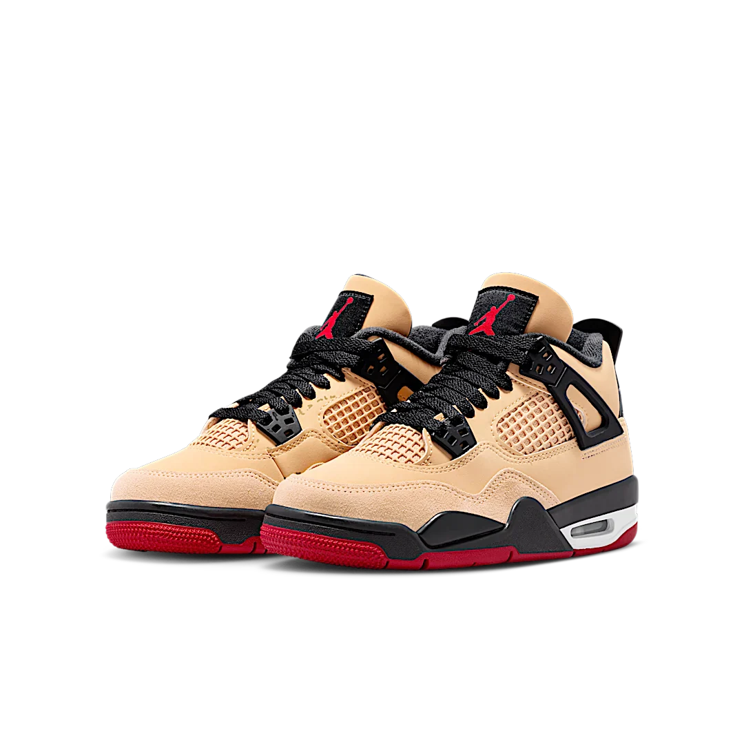 Air Jordan 4 Retro Pizza, Fire Red/Sesame/White/Starfish (IH2094-200)