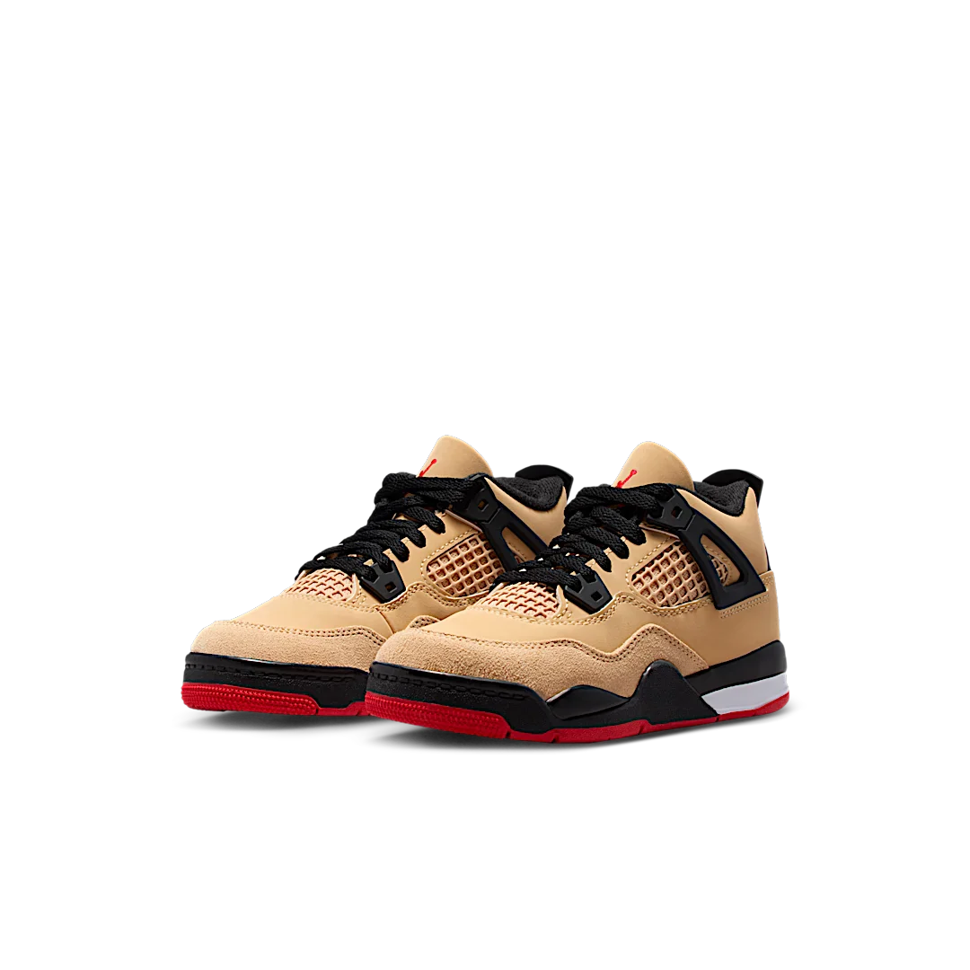 Air Jordan 4 Retro Pizza (PS), Fire Red/Sesame/White/Starfish (IH2093-200)