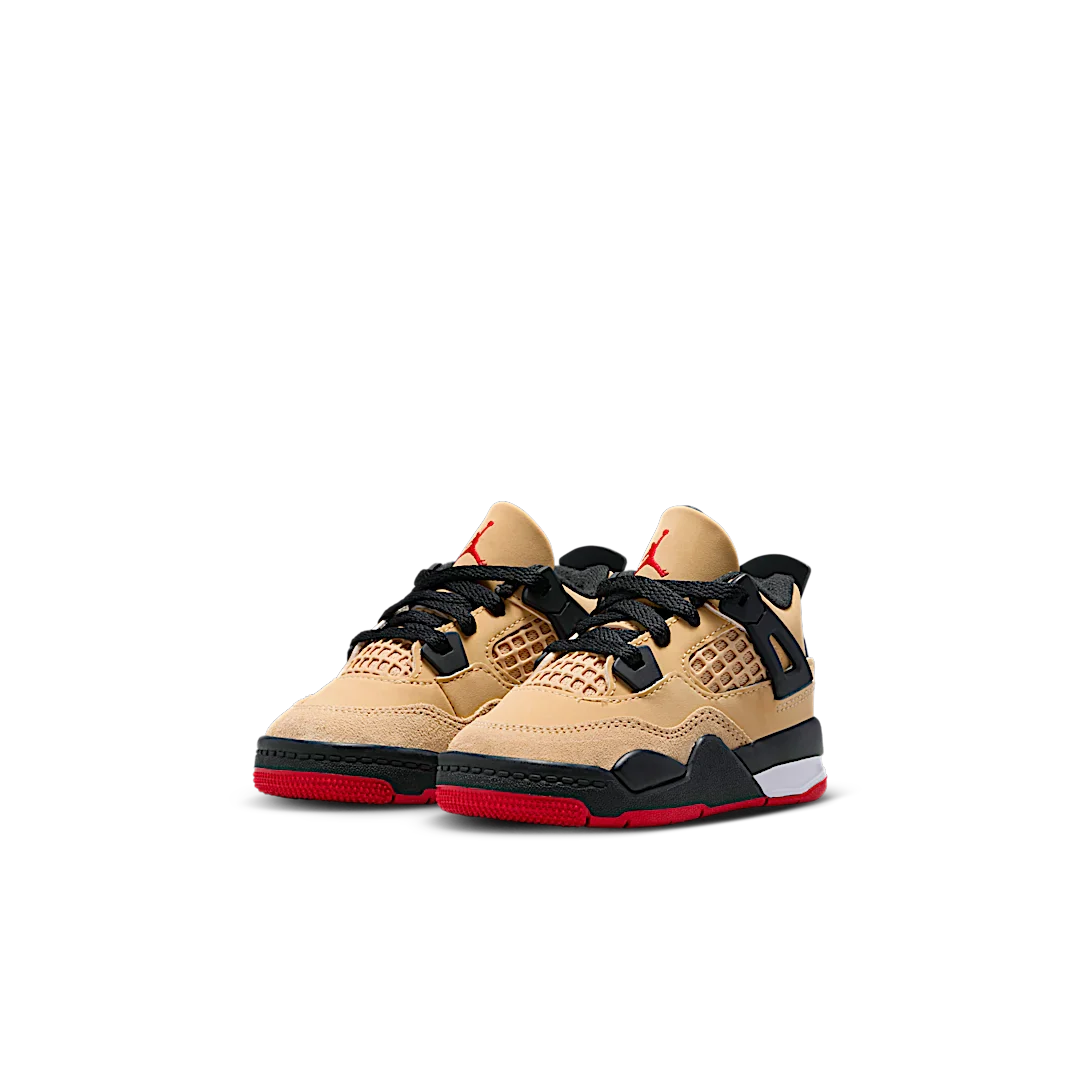 Air Jordan 4 Retro Pizza (TD), Fire Red/Sesame/White/Starfish (IH2095-200)