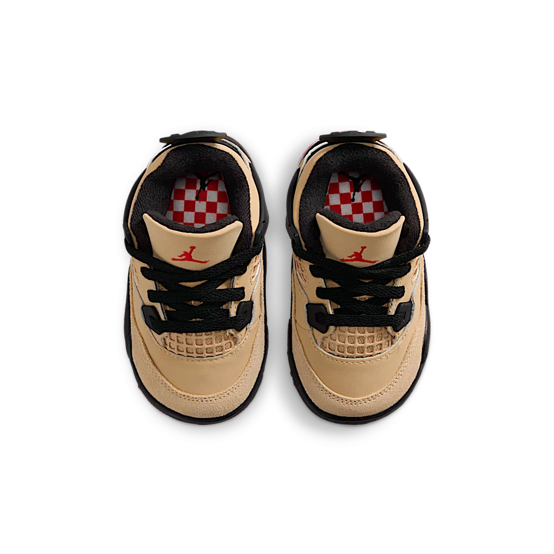 Air Jordan 4 Retro Pizza (TD), Fire Red/Sesame/White/Starfish (IH2095-200)