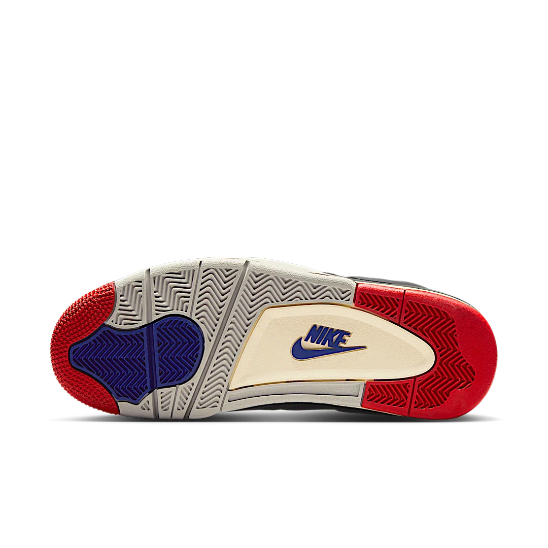 Air Jordan 4 Retro Rare Air, Black/Fire Red/Deep Royal Blue/Dark Smoke Grey/Tech Grey (FV5029-003 / IB4171-003)