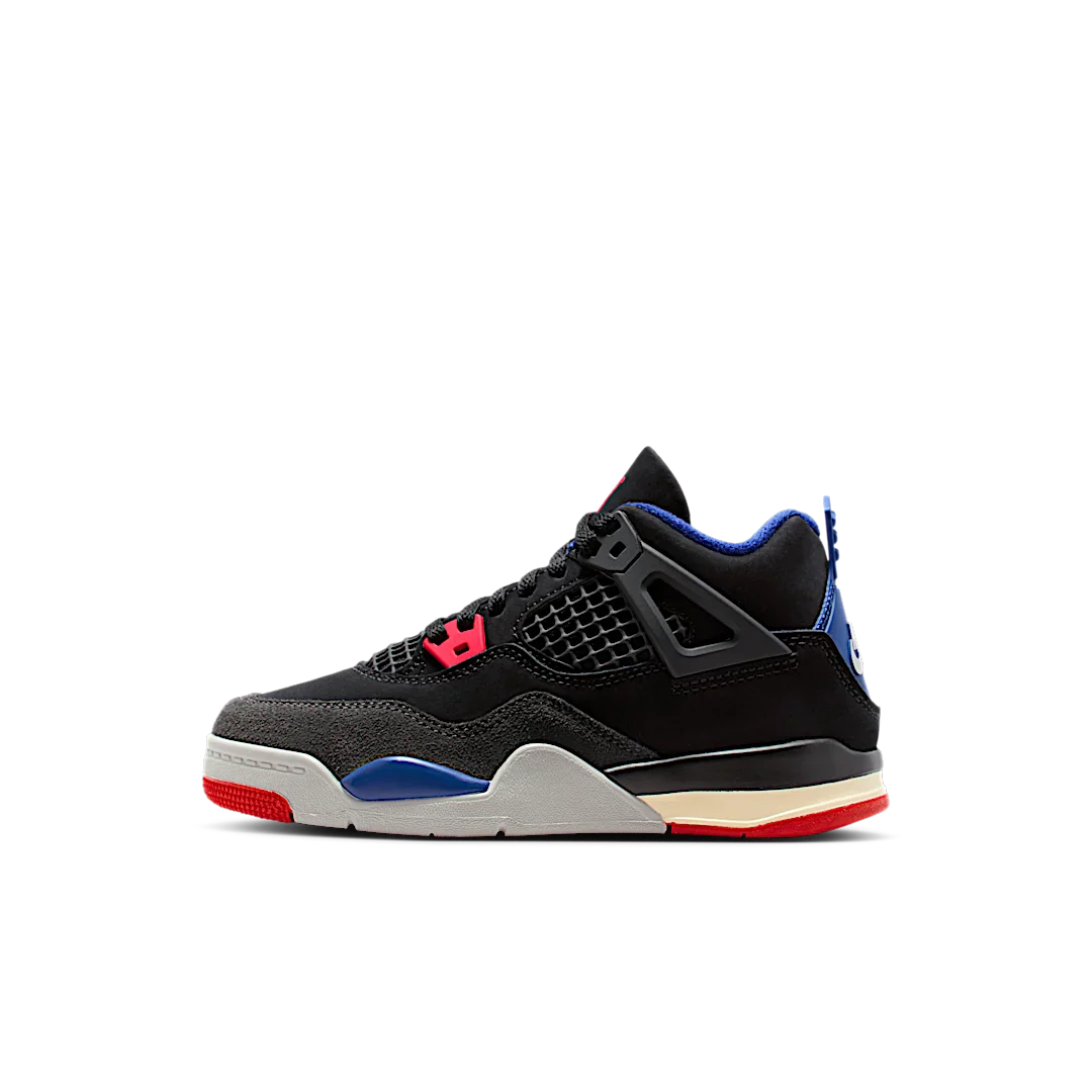 Air Jordan 4 Retro Rare Air (PS), Black/Fire Red/Deep Royal Blue/Dark Smoke Grey/Tech Grey (IB4388-003)