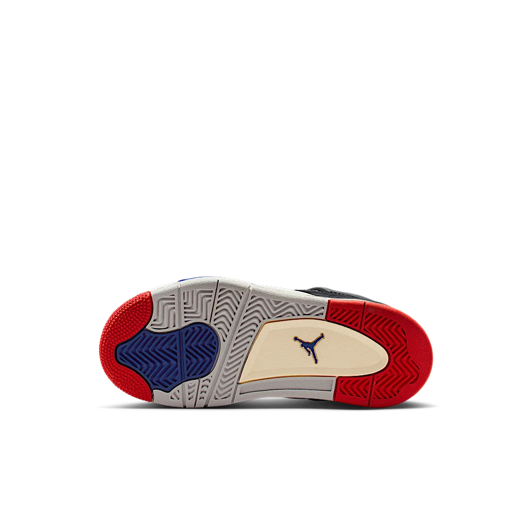 Air Jordan 4 Retro Rare Air (PS), Black/Fire Red/Deep Royal Blue/Dark Smoke Grey/Tech Grey (IB4388-003)