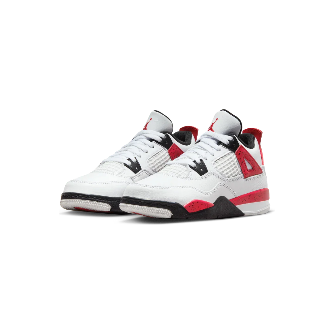 Air Jordan 4 Retro Red Cement (PS), White/Fire Red/Black/Neutral Grey (BQ7669-161)