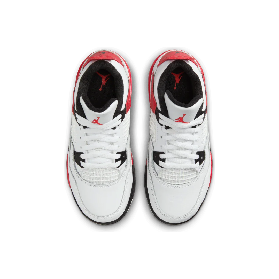 Air Jordan 4 Retro Red Cement (PS), White/Fire Red/Black/Neutral Grey (BQ7669-161)