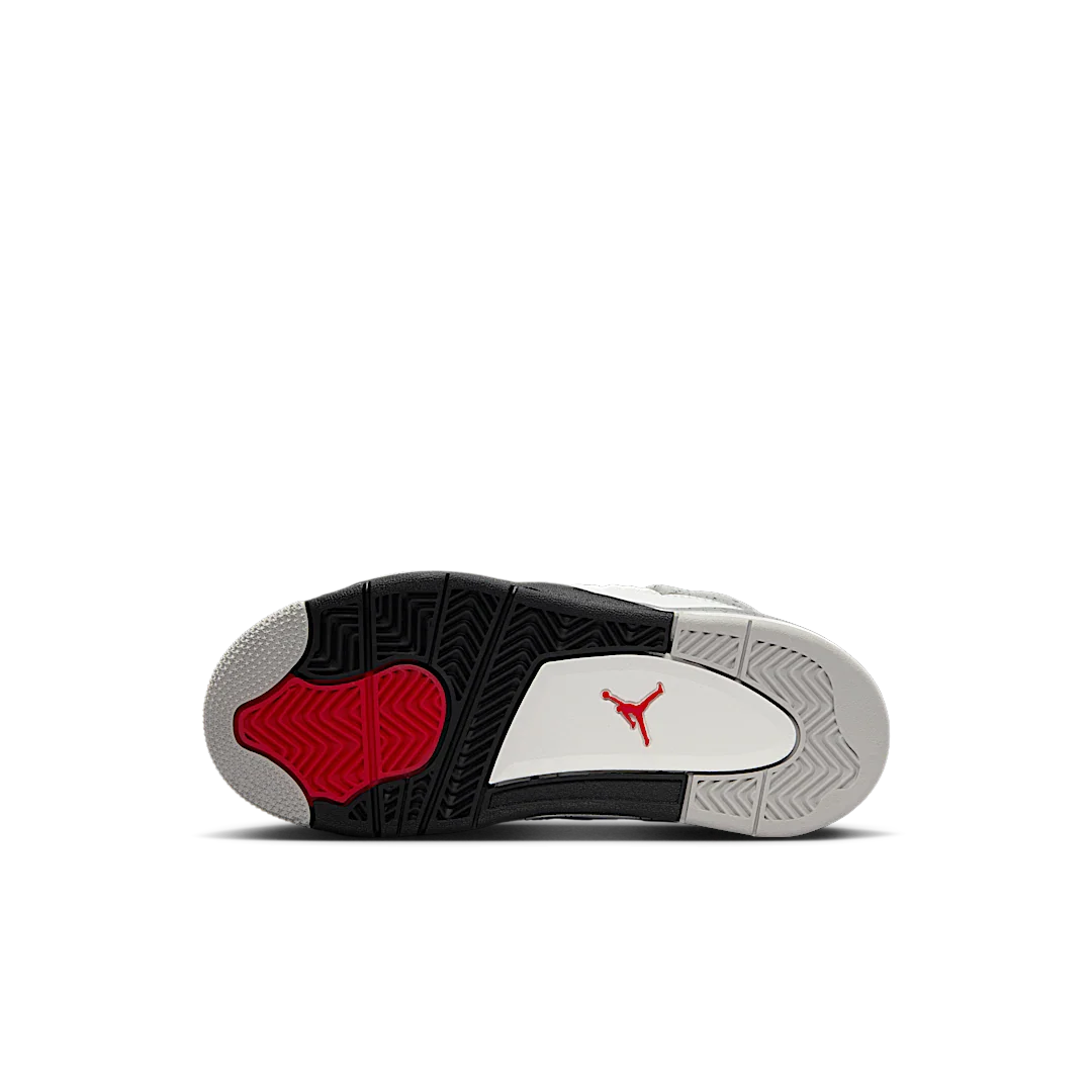 Air Jordan 4 Retro White Cement (2025) (PS), Summit White/Fire Red-Tech Grey-Black (IB4388-100)