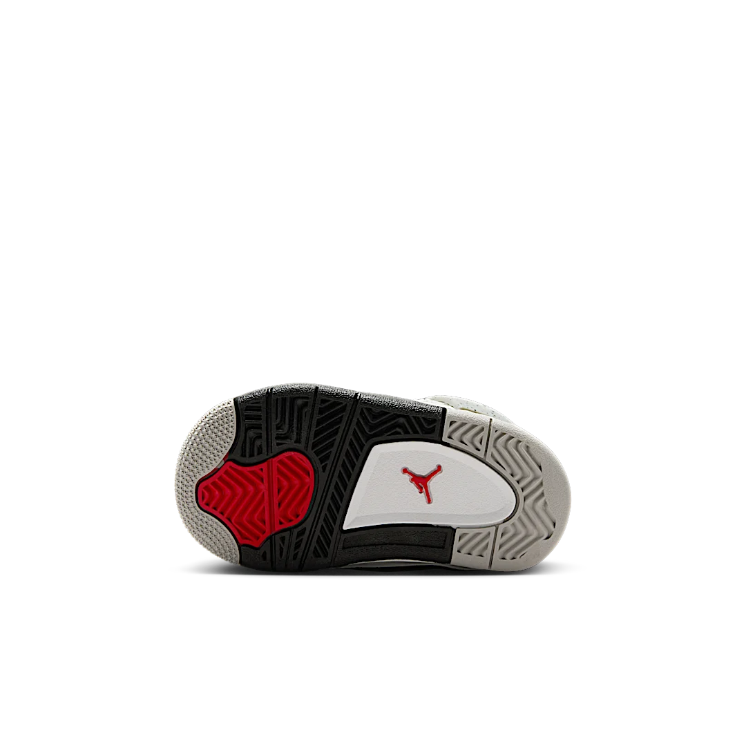 Air Jordan 4 Retro White Cement (2025) (TD), Summit White/Fire Red-Tech Grey-Black (IB4387-100)