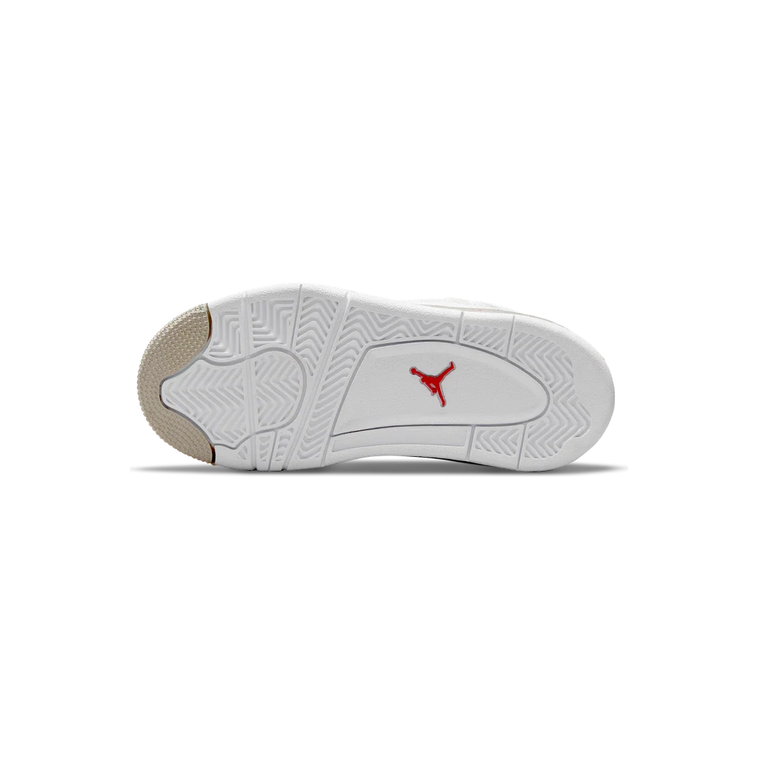Air Jordan 4 Retro White Oreo (2021) (PS), White/Tech Grey-Black-Fire Red (BQ7669-100)