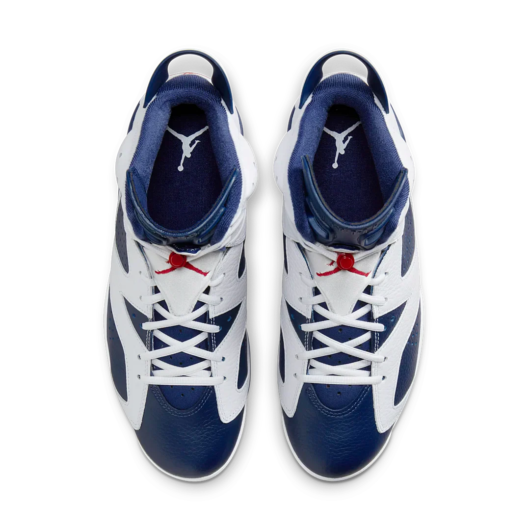 Air Jordan 6 Retro Olympic (2024), White/Varsity Red/Midnight Navy (CT8529-164 / 384665-164)