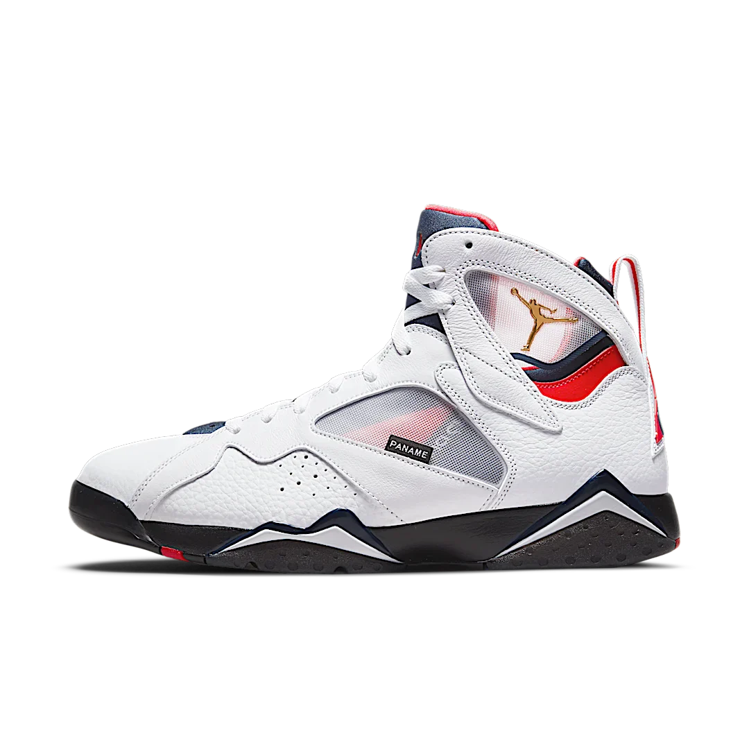 Air Jordan 7 Retro BCFC Paris Saint-Germain PSG (2021), White/College Navy-Sport Royal-University Red (CZ0789-105)
