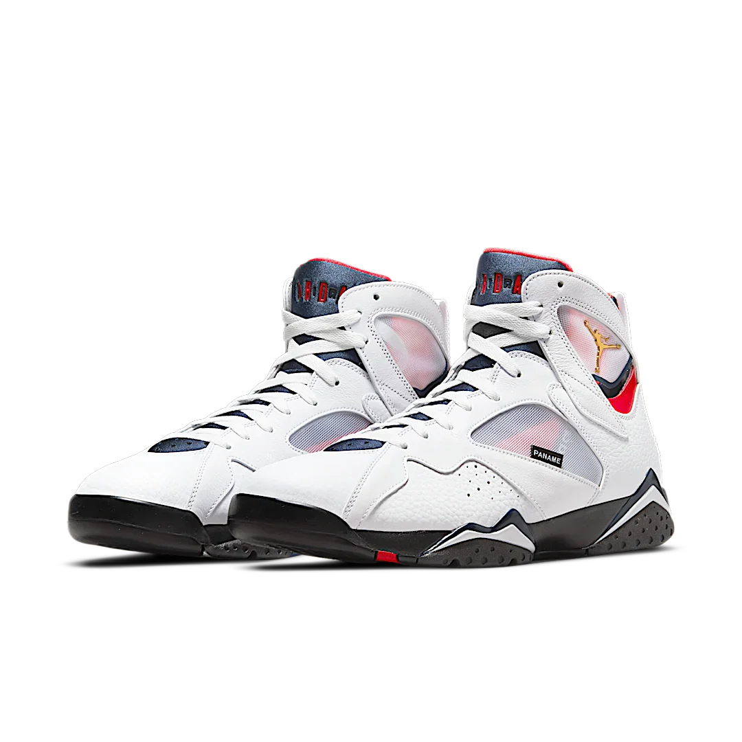 Air Jordan 7 Retro BCFC Paris Saint-Germain PSG (2021), White/College Navy-Sport Royal-University Red (CZ0789-105)