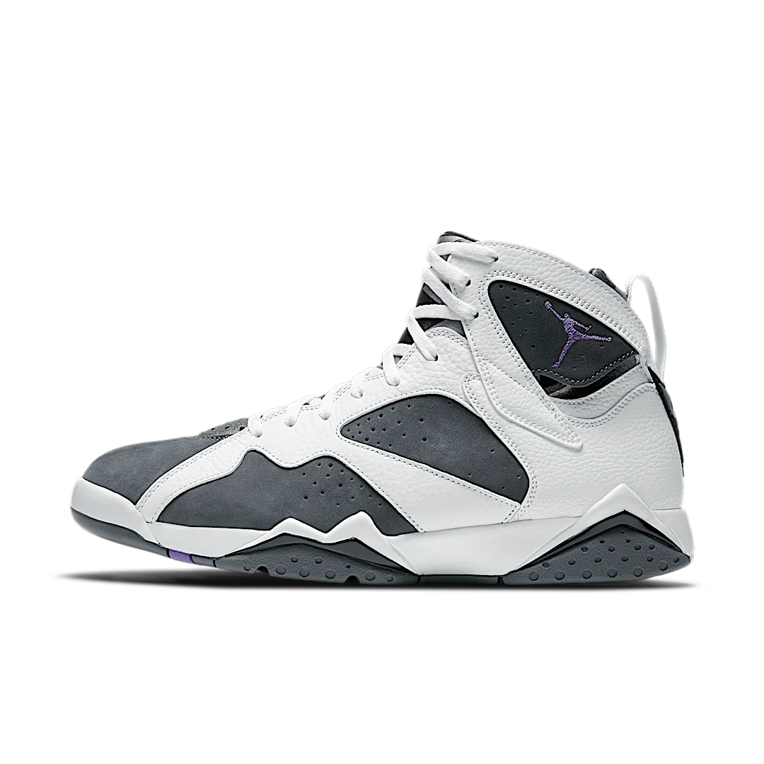 Air Jordan 7 Retro Flint (2021), White/Flint Grey-Black-Varsity Purple (CU9307-100)