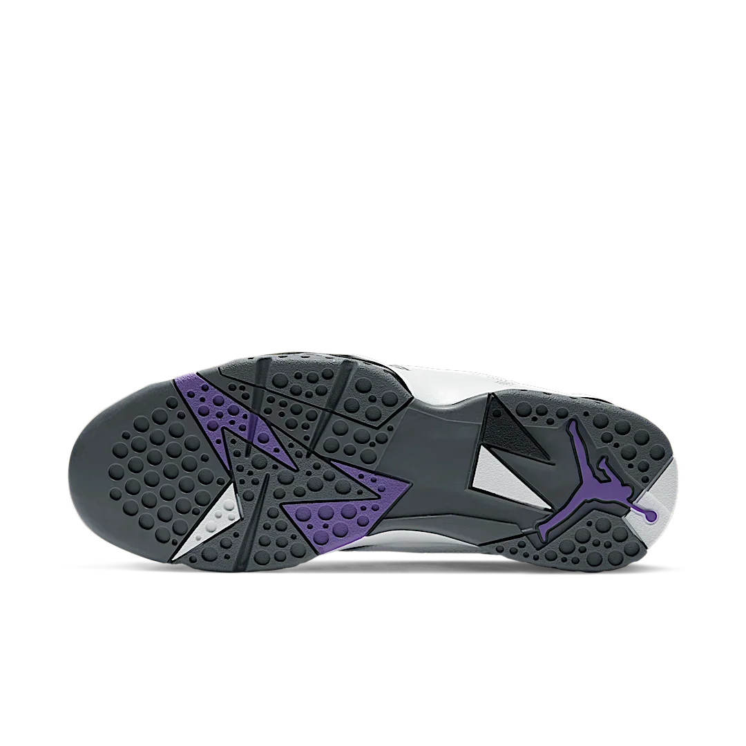 Air Jordan 7 Retro Flint (2021), White/Flint Grey-Black-Varsity Purple (CU9307-100)
