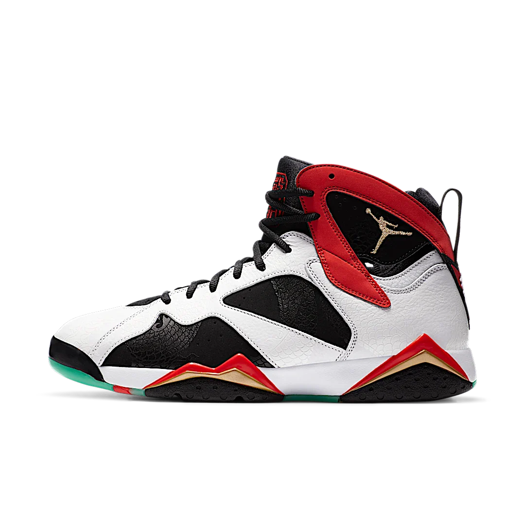 Air Jordan 7 Retro Greater China, White/Chile Red-Black-Metallic Gold (CW2805-160)