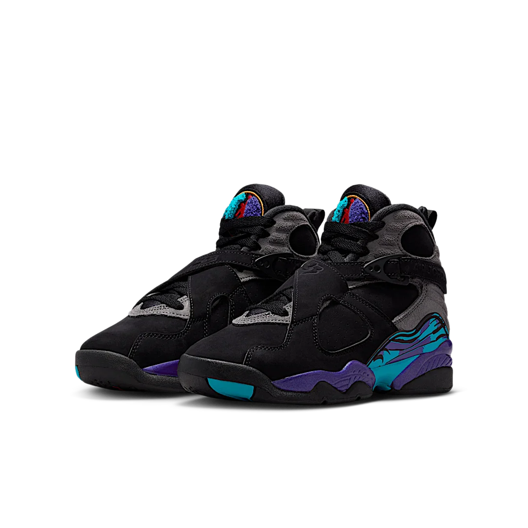 Air Jordan 8 Retro Aqua (2025), Black/True Red-Iron Grey-Bright Concord-Aquatone (305368-006)