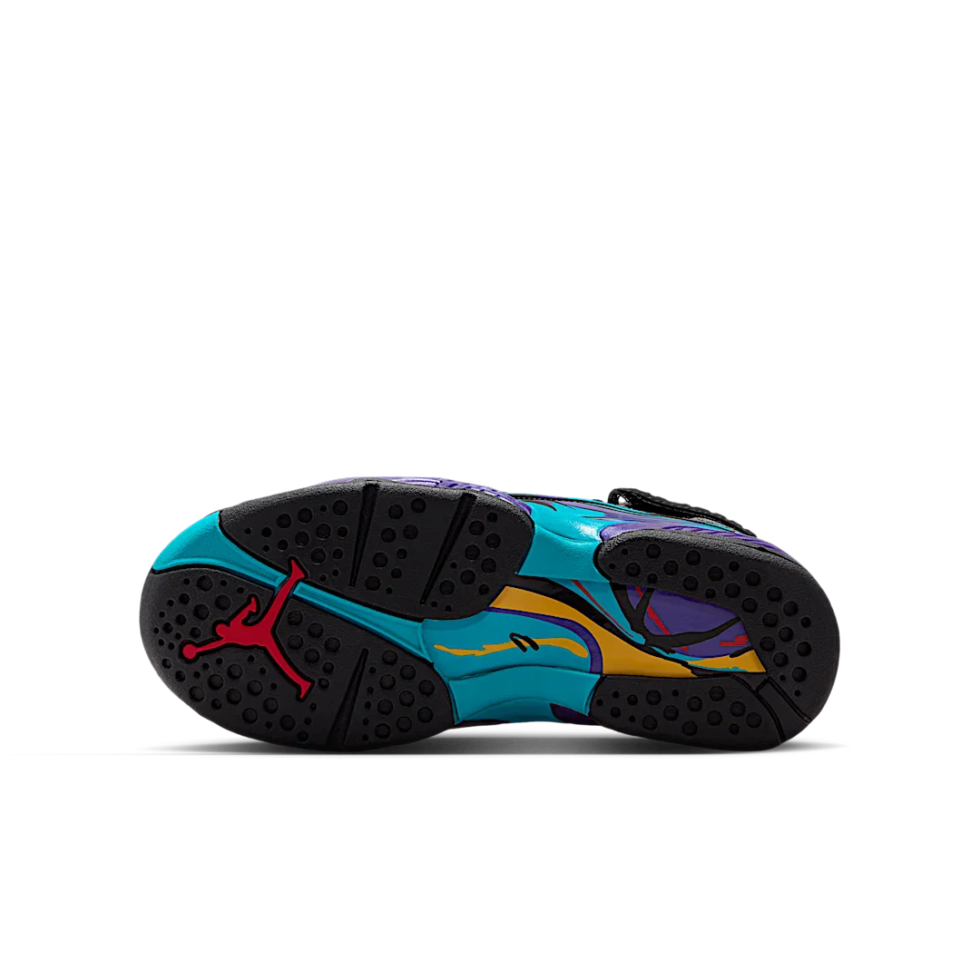 Air Jordan 8 Retro Aqua (2025), Black/True Red-Iron Grey-Bright Concord-Aquatone (305368-006)