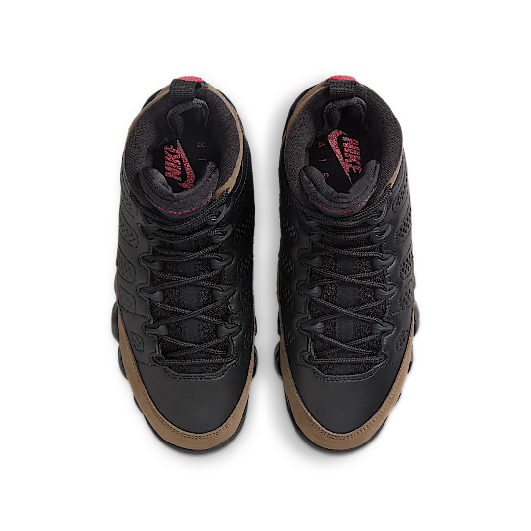 Air Jordan 9 Retro Olive (2024), Black/True Red/Light Olive (HV4574-030)