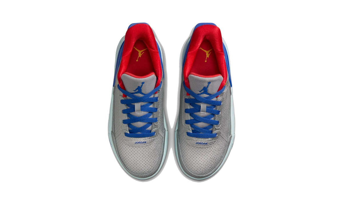 Air Jordan DAY1 EO Metallic Silver Light Crimson Glacier Blue Game Royal