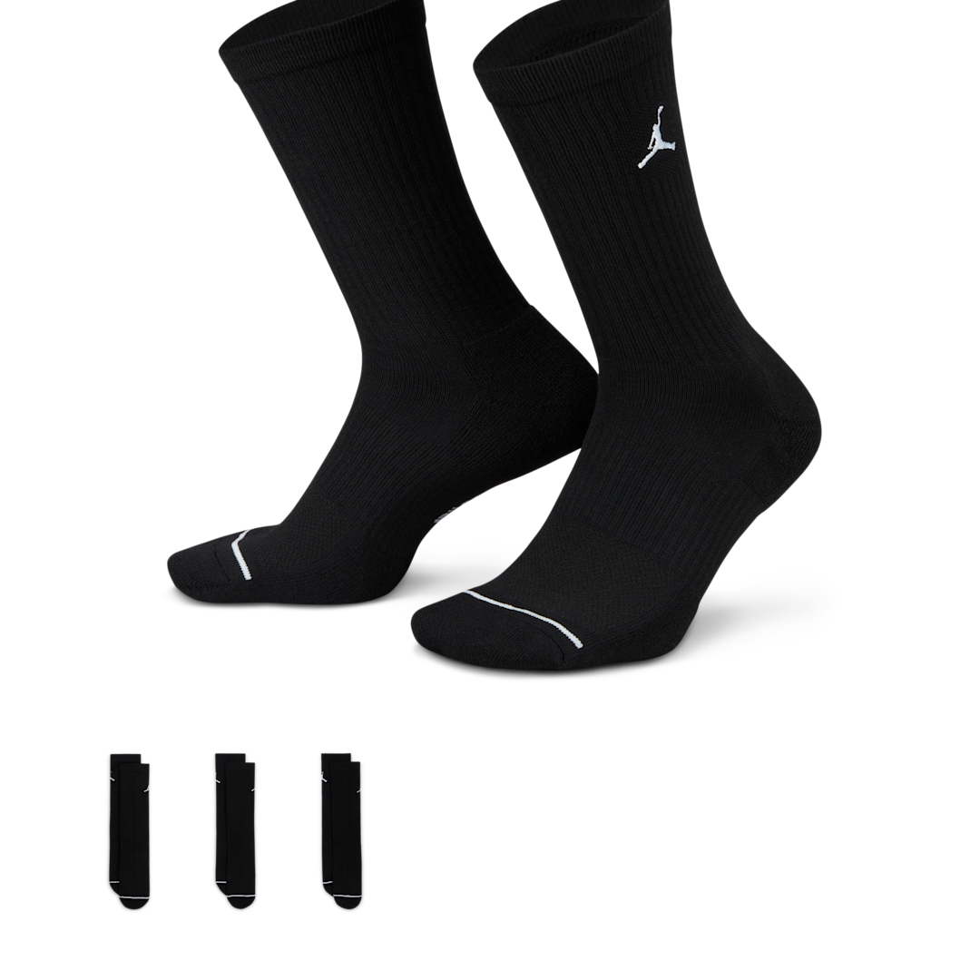 Air Jordan Everyday Crew Socks (3 Pairs) Black/White